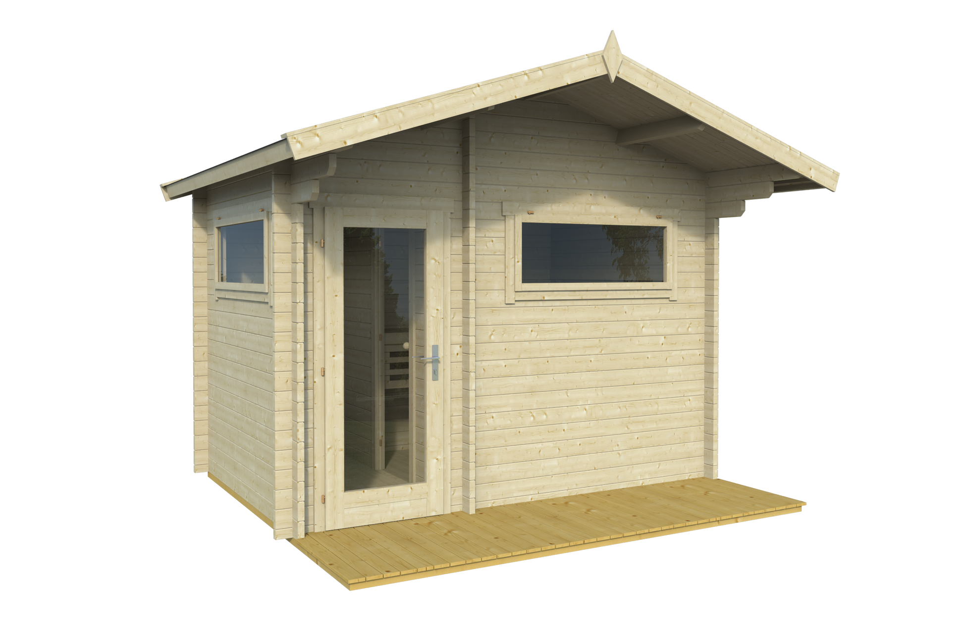 Timo 320 sauna cabin, cut-out elevation