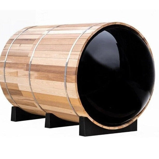 Vantage 1800 Barrel Sauna — 4 Person Outdoor Panoramic | Steam & Oak