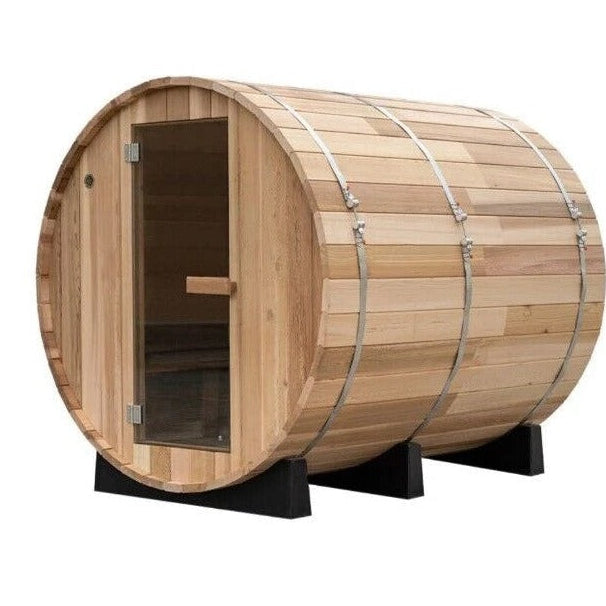 Vantage 1800 Barrel Sauna — 4 Person Outdoor Panoramic | Steam & Oak