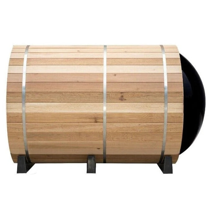 Vantage 2400 Barrel Sauna — 6 Person Outdoor Panoramic | Steam & Oak