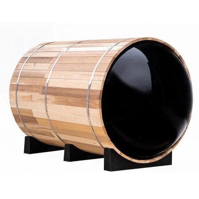 Vantage 2400 Barrel Sauna — 6 Person Outdoor Panoramic | Steam & Oak