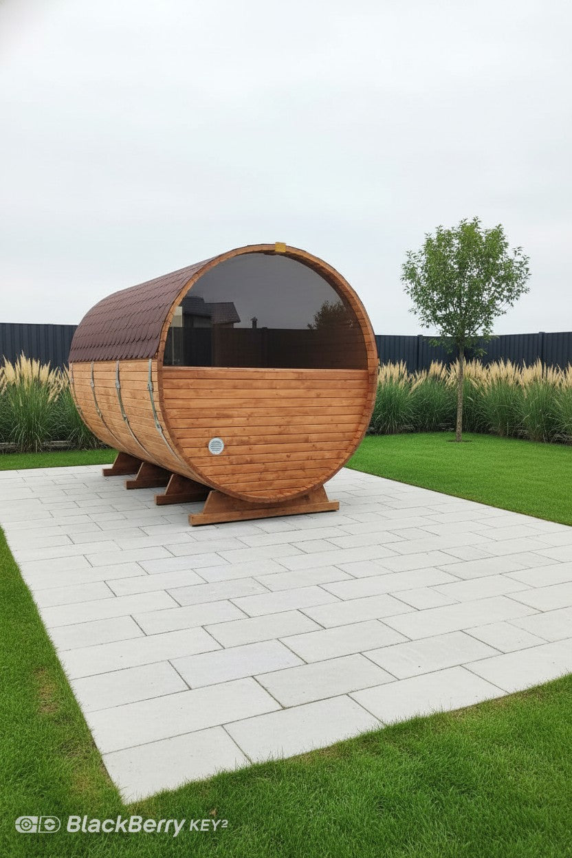 Steam & Oak Barrel Sauna 3m with Anteroom